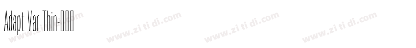 Adapt Var Thin字体转换